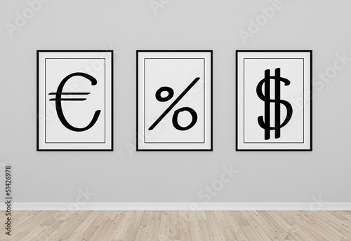 Illustration: frames with sign frames with sign