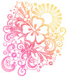 Vector: Hibiscus Tropical Summer Sunset Vacation Sketchy Doodle Vector Hibiscus Tropical Summer Sunset Vacation Sketchy Doodle Vector