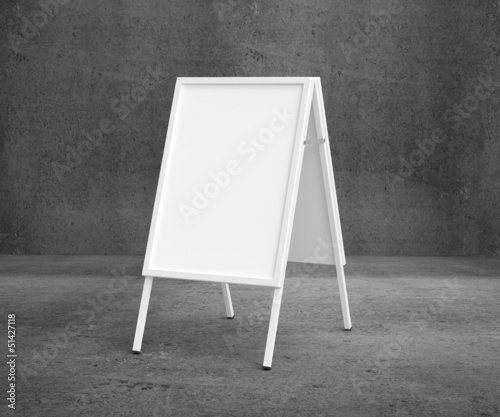 Illustration: white sandwich board white sandwich board