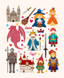 Set Of Fairy Tale Element Icons