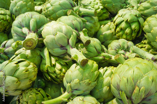Photo: Artichokes on the market Artichokes on the market