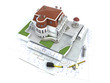 House design progress, architecture drawing and visualization