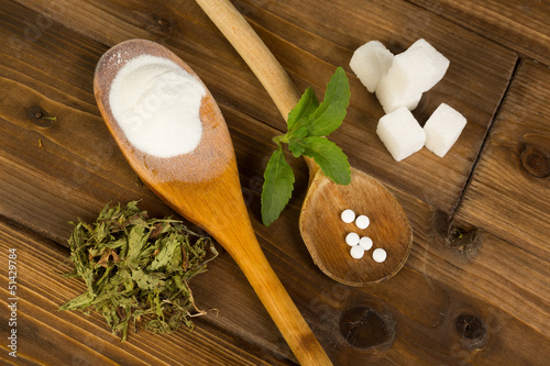Photo: Sugar or stevia Sugar or stevia