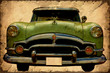 Retroplakat - Grüner Oldtimer