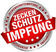 Button Banner "Zeckenschutzimpfung" rot/silber
