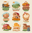 Retro farm emblems