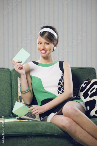 Photo: Beautiful woman with love letter Beautiful woman with love letter