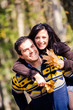 couple in the autumn park