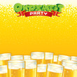 Beer Fest Background. Bright Vector Template