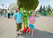 Children are photographed in park