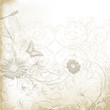 Elegant  clear wedding background with floral ornament