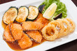 salmon with vegetables