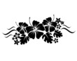 floral border silhouette