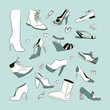 Women`s shoes set