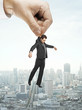 hand holding businessman