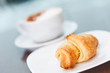 morning coffee with croissant