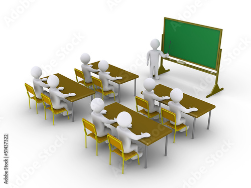 Illustration: People paying attention to the classroom People paying attention to the classroom
