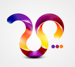 Colorful abstract swirl shape