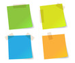 Colorful stick note papers