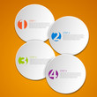 Set of Colorful Vector Sample option stickers