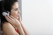 Woman listening to music