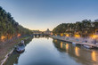 The Tiber river, passing through Rome.
