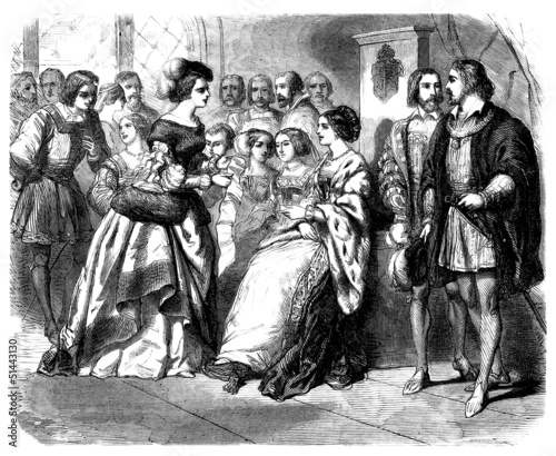 Illustration: Court Scene - Renaissance - Scène de Cour - 16th century Court Scene - Renaissance - Scène de Cour - 16th century