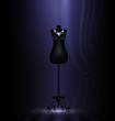 craft dummy in a black room