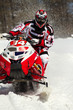 Photo: red snowmobile red snowmobile