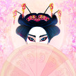 Abstract Beautiful geisha Portrait
