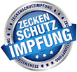 Button Banner "Zeckenschutzimpfung" blau/silber