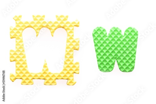 Photo: Colored letters W alphabet for children Colored letters W alphabet for children