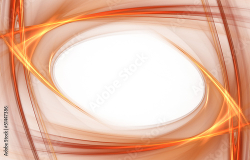 Illustration: Amazing bright orange waves on white background Amazing bright orange waves on white background