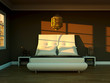 modernes Schalfzimmer abends