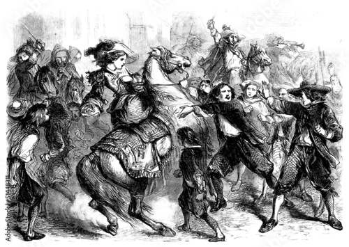 Illustration: Riot - Émeute - Meuterei - 18th century Riot - Émeute - Meuterei - 18th century