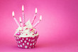Photo: Pink birthday cupcake Pink birthday cupcake