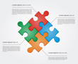 Vector: Concept puzzle pieces place for text. Vector business design Concept puzzle pieces place for text. Vector business design