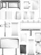 advertising areas vector set