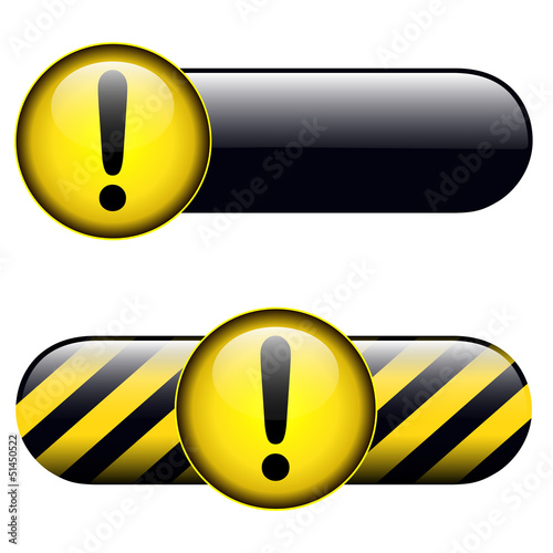 Vector: Exclamation danger buttons, icons Exclamation danger buttons, icons