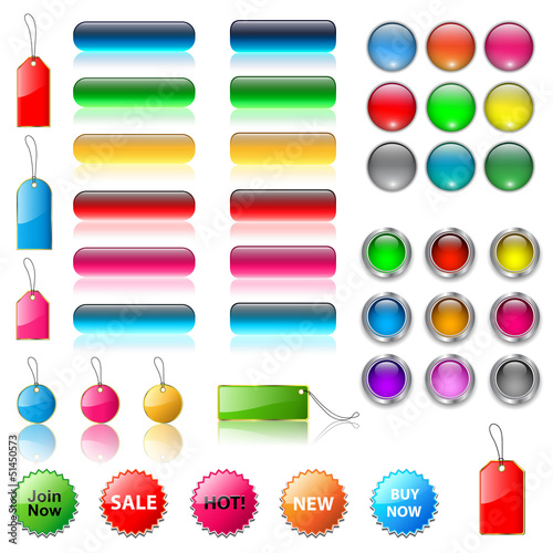 Vector: vector web buttons collection. vector web buttons collection.