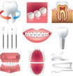 tooth healthcare and stomatology vector set