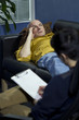 Man at a therapy session