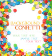confetti on white background
