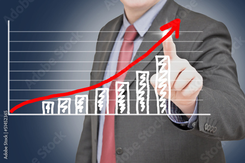Photo: Diagramm Erfolg businessman Diagramm Erfolg businessman