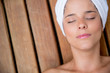 Relaxed woman at the spa