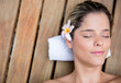 Woman relaxing at the spa