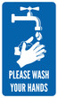 please wash your hands sign