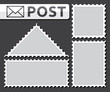Set of a post stamp
