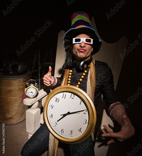 Photo: Rapper with Large Clock Rapper with Large Clock