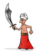 Arabic hold a big sword